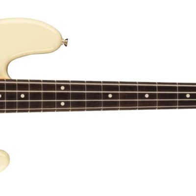 Fender  American Professional II Jazz Bass®, Rosewood Fingerboard, Olympic White w. Deluxe Molded Case image 3