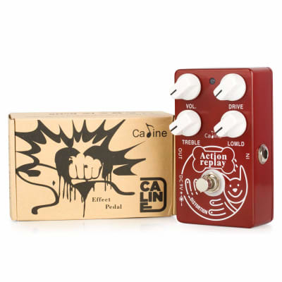 Caline CP-74 Red Action Replay Distortion Guitar Effect Pedal with True Bypass image 4
