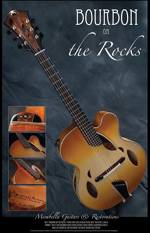 2013 Mirabella Trapdoor model "Bourbon on the Rocks" Acoustic Archtop image 1