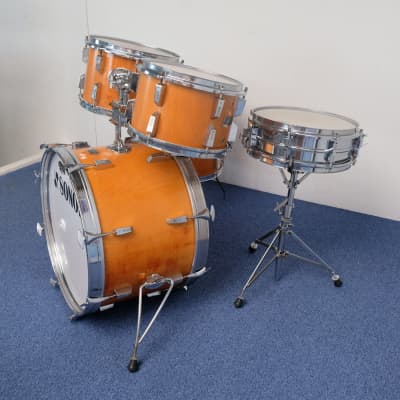 Sonor Champion Beech 22" - 12" - 13" - 16" - Snare D454 drumkit 1970's Natural image 12