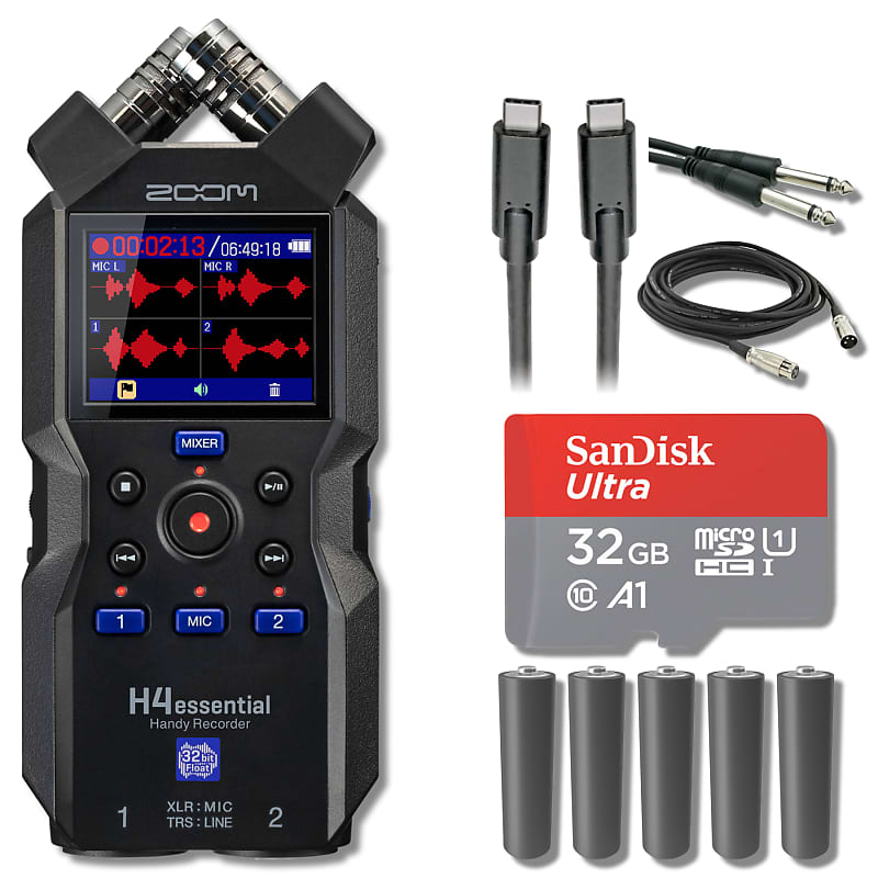 Zoom H4essential 4-Track 32-Bit Float Portable Audio Zoom H4essential 4-Track 32-Bit Float Portable Audio