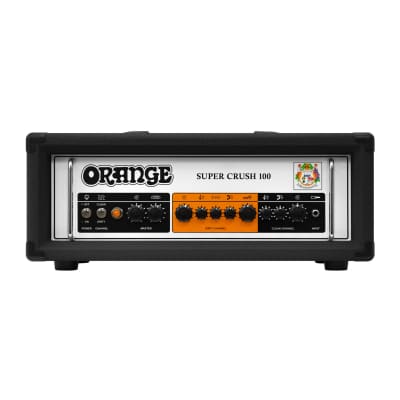 Orange Amps Super Crush 100W Guitar Amplifier Head (Black) with PPC212OB 120W 2x12" Open Back Cabinet (Black) and Cables (4 Items) image 2