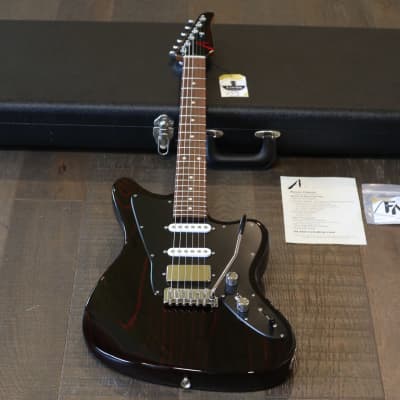 Unplayed! 2020 Tom Anderson Raven Classic Electric Guitar Black w/ Red Dog Hair HSS + OHSC image 1