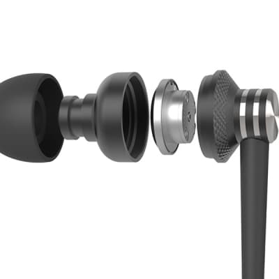 Edifier P270 In-ear Headset - Metallic Earbud Headphones with Mic and Remote Control - Black image 4