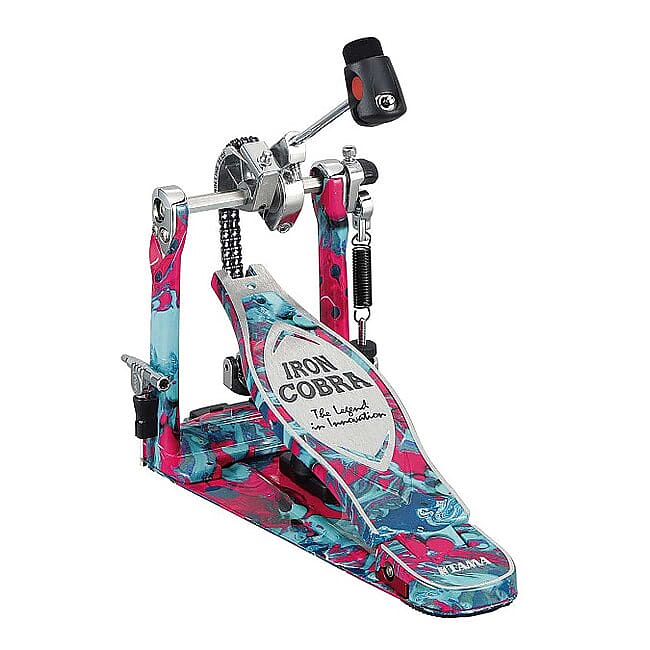 Tama TAMA HP900RMCS Iron Cobra Rolling Single Pedal Einzel-Fussmaschine inkl. Case, marble coral swirl image 1