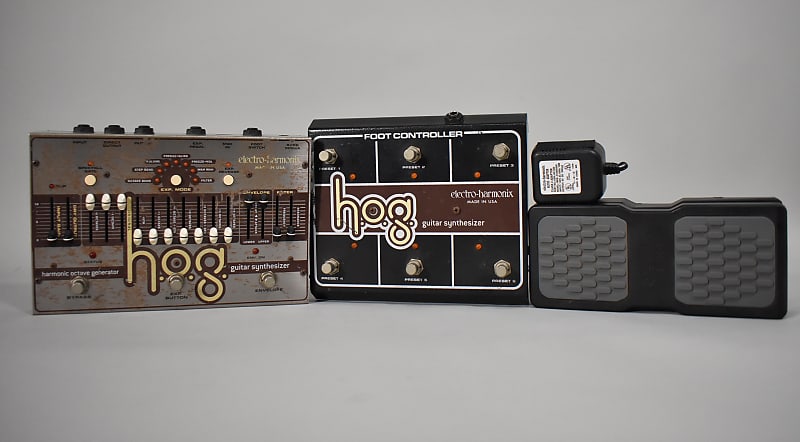 Electro Harmonix Hog V1 Harmonic Octave Generator Synthesizer w/Controller  w/Exp Pedal