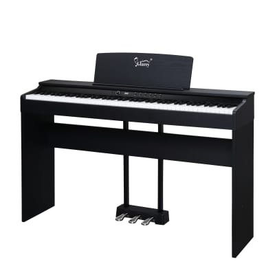 Glarry GDP-105 88 Keys Standard Full Weighted Keyboards Digital Piano with Furniture Stand, Power Adapter, Triple Pedals, Headphone，for All Experience Levels 2020s - Black image 6