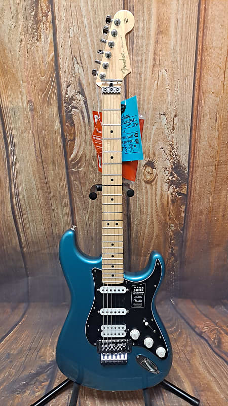 2021 Fender Player Stratocaster Floyd Rose HSS with Maple Fretboard Tidepool image 1