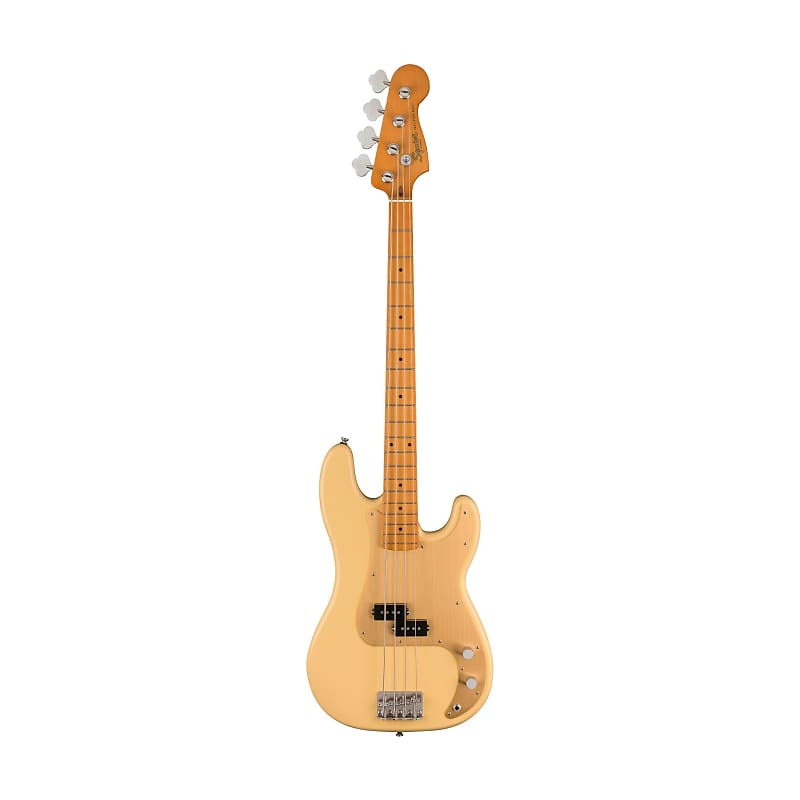 Squier 40th Anniversary Vintage Edition Precision Bass Guitar, Satin Vintage Blonde image 1