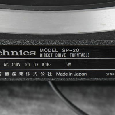 Technics SP-20 Direct Drive Turntable in Excellent condition imagen 11