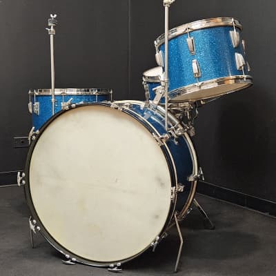 WFL Ludwig 24/13/16/5x14" Vintage Drum Set - Aqua Sparkle - MINT! image 6