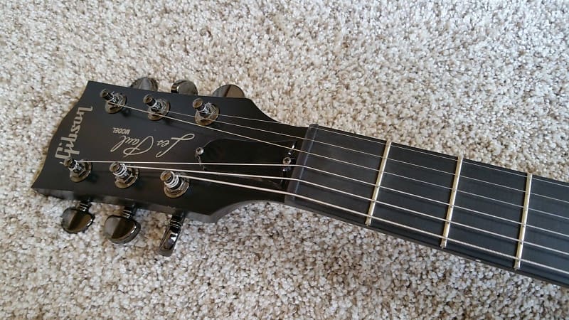 2016 Gibson Les Paul Gothic Studio Satin Black EMG Richlite