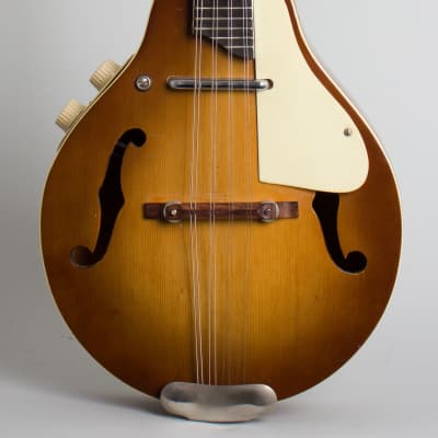 Kay  K-95 Hollow Body Electric Mandolin (1958), ser. #L9117-418, black hard shell case. image 3