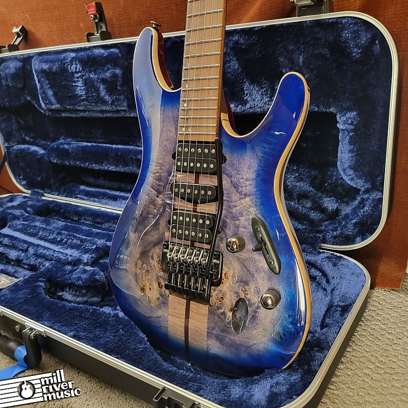 Ibanez Premium S1070PBZ Electric Guitar Cerulean Blue w/ HSC Used