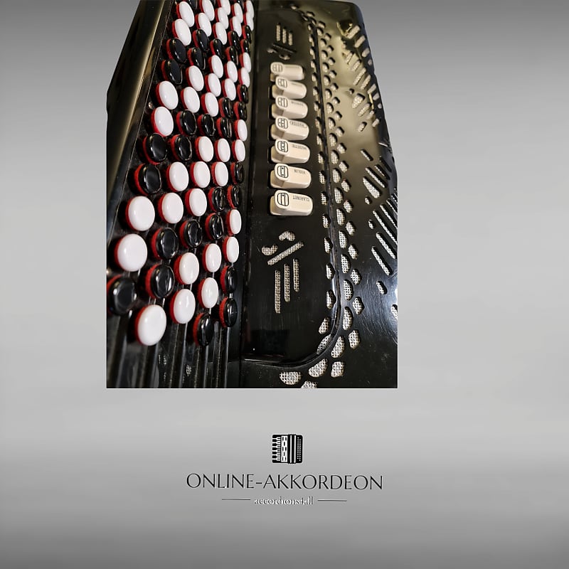 Zero Sette L38 Musette black button accordion chromatic C