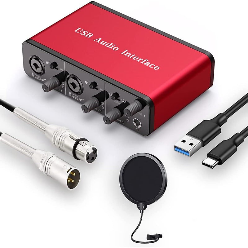 Interfaz de audio Studio USB 2x2 Pa Pro Audio 24bits 2Mic - Audio