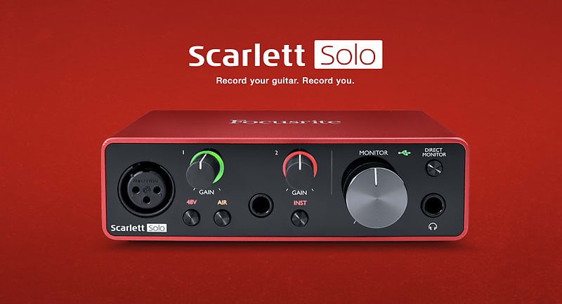 Focusrite Scarlett Solo 3rd Gen USB Audio Interface | Reverb Portugal
