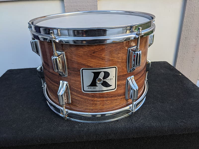 1980s Rogers Koa (Dark Brown Wood Look) Wrap 8 x 12" XP8 Tom - Looks And Sounds Great! image 1