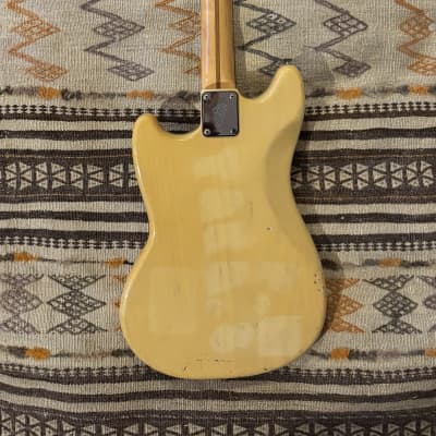 Fender Mustang Guitar with Maple Fretboard 1975 - 1978 - Blonde image 2