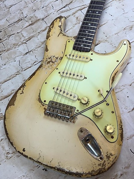 Fraser Guitars - Aged White 60s Stratocaster Guitar Vintage Relic custom  shop *MADE TO ORDER