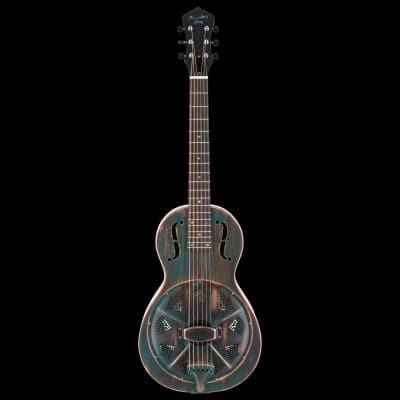 Recording King RM-993-VG | Parlor Metal Body Resonator, Distressed Vintage Green. Now Shipping! image 5