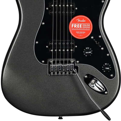 Squier Affinity Stratocaster HH Electric Guitar,  Laurel Fingerboard, Charcoal Frost image 2