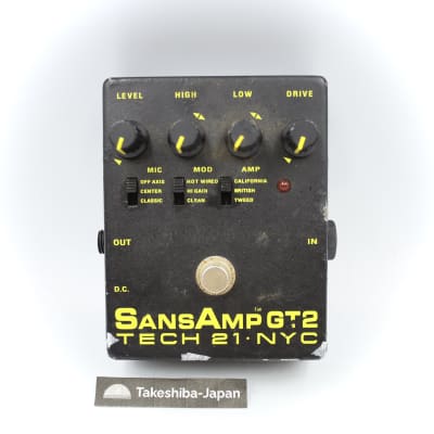 TECH 21 SANSAMP GT2 Black NYC - Analog Effector for Electric