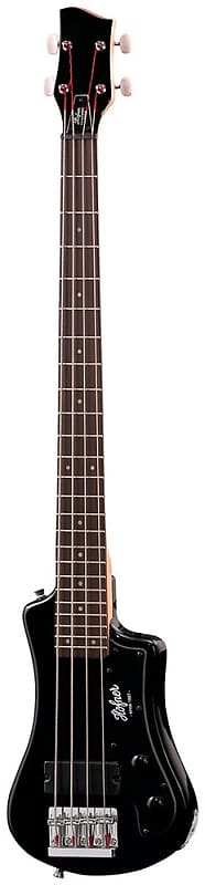 Hofner Shorty Black Travel Electric Bass Guitar image 1