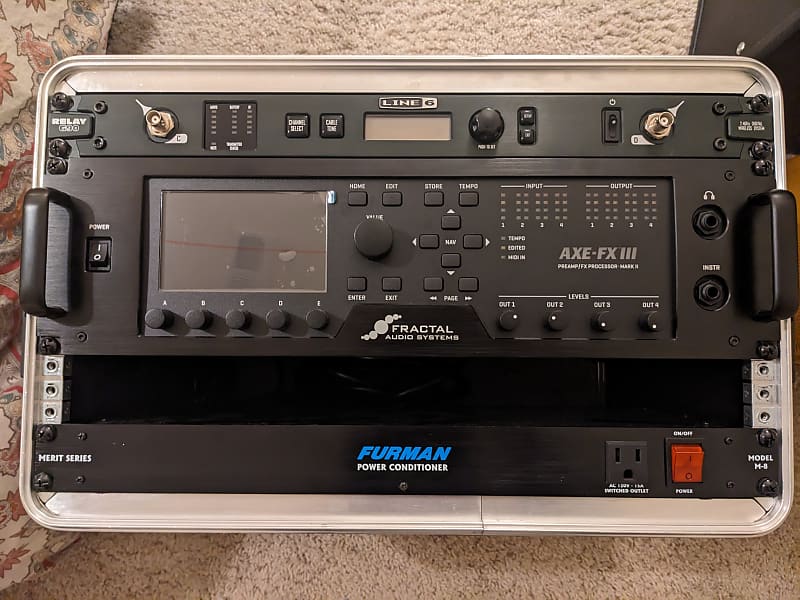 Fractal Audio Axe-Fx III MKII, Line 6 G90 Wireless, Furman M Fractal Audio Axe-Fx III MKII, Line 6 G90 Wireless, Furman M