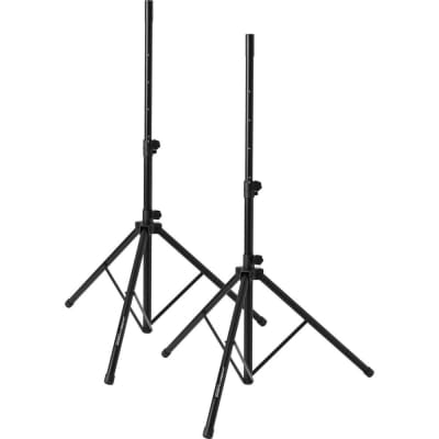 Pair Ultimate Support TS70B Tripod Speaker Stands Black