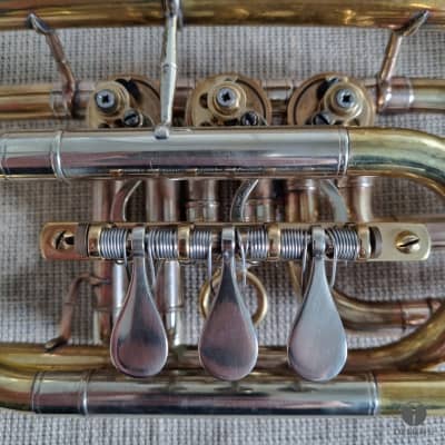Sinfonia ( Scherzer) Made in Germany cornet rotary, case, Bach