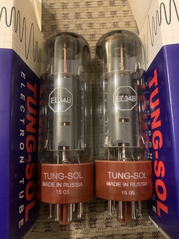 Tung-Sol EL34B Power Tubes Matched Pair NEW!!! | Reverb