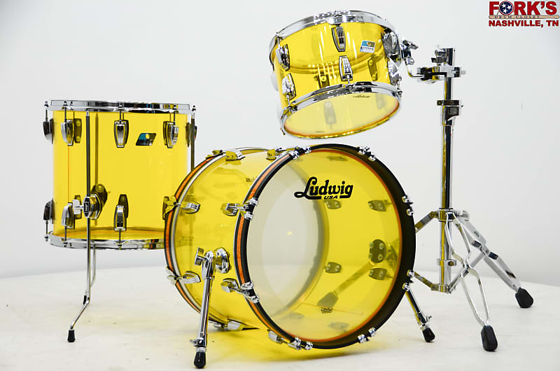 Ludwig Vistalite 3pc Drum Kit - "Yellow" image 1