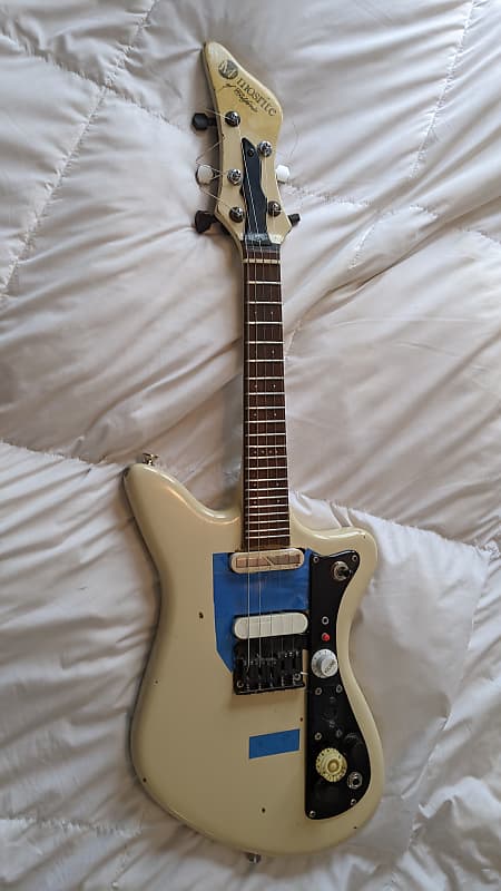 Mosrite 5 string electric Mandolin Olympic White 13-pin Sustainer Monster Axe Gumby rare 50's? 60's? image 1