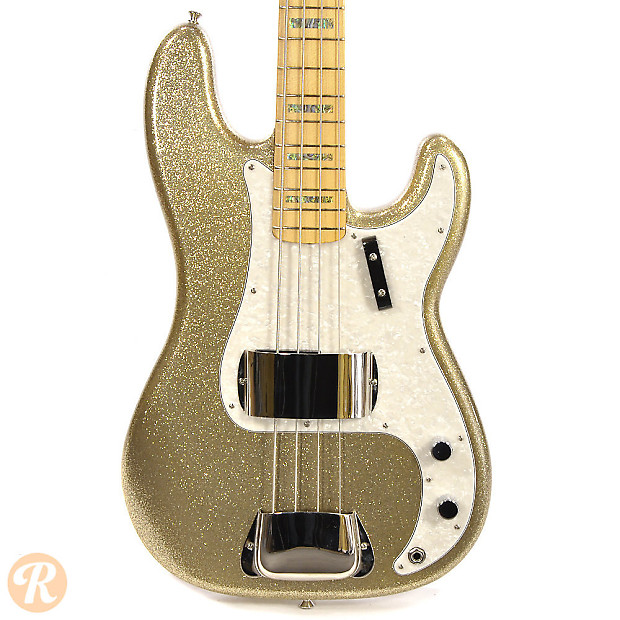 Fender Adam Clayton Signature Precision Bass Gold Sparkle 2011 image 1