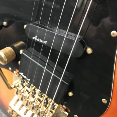 1993 Aria Pro II Strat Sunburst Maple top left handed image 11