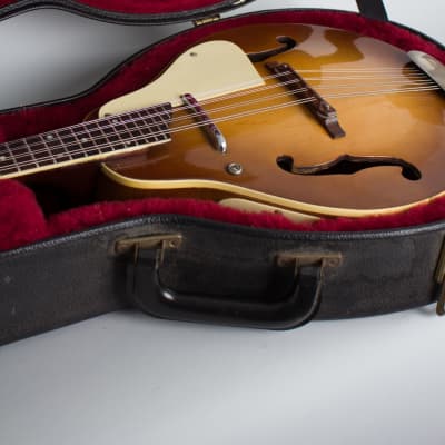 Kay  K-95 Hollow Body Electric Mandolin (1958), ser. #L9117-418, black hard shell case. image 12