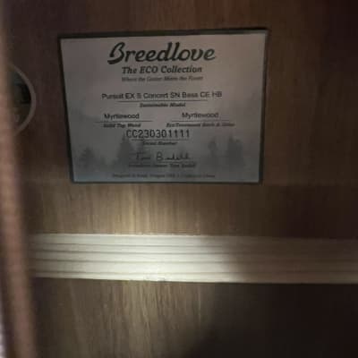 Breedlove Pursuit Exotic S Concert Bass CE 2020s - Sunset Burst FREE WRANGLER DENIM STRAP image 6