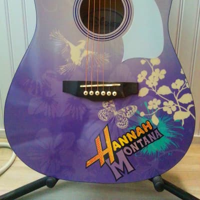 Miley Cyrus - Hannah Montana Purple Acoustic Guitar - Washburn image 2