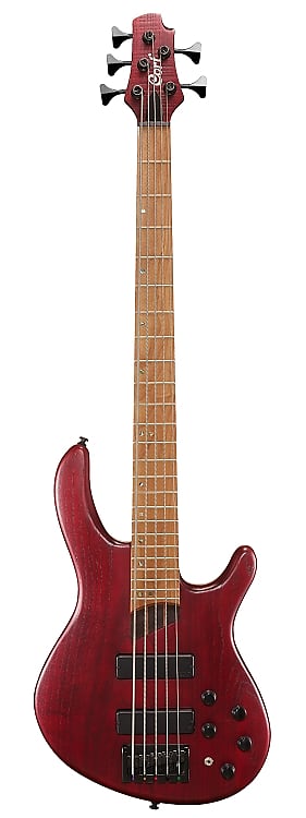 Cort B5PLUSASRMOPBR Artist Series B5 Plus AS RM Double Cutaway 5-String Electric Bass Guitar image 1