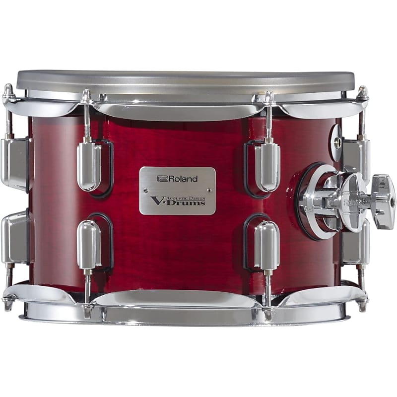 Roland V-Drums Acoustic Design Tom Pad 10x7 Gloss Cherry image 1