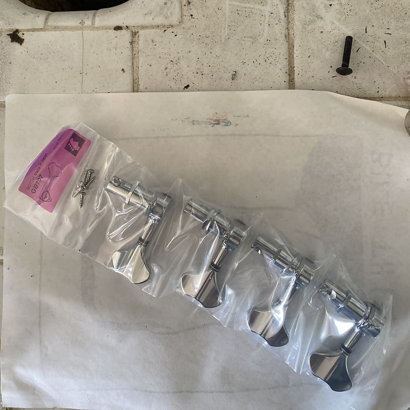 Gotoh GB707 4aside chrome bass guitar tuning machines NEW! Reverb
