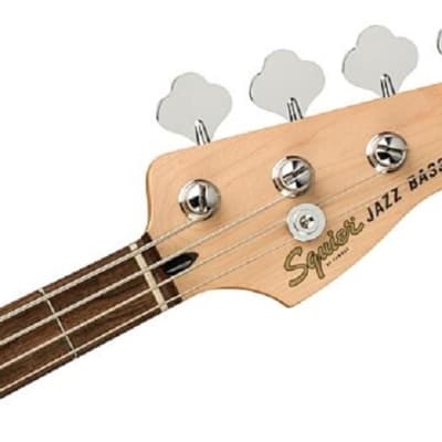 Squier Affinity Series Jazz Bass Laurel Fingerboard Black Pickguard, Charcoal Frost Metallic image 13