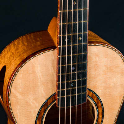 Ressler Parlor 12-Fret Flame Mahogany and Bearclaw Sitka Spruce NEW image 7