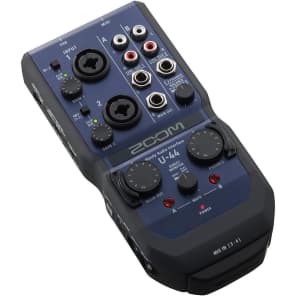 Zoom U-44 Handy Audio Interface, 4-Channel Portable USB Audio Interface, 2 XLR/TRS Combo Inputs, MIDI I/O, RCA Outputs, Compatible with Zoom Capsules image 3