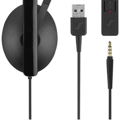 Sennheiser - SC 165 USB - Noise-Cancelling Headset Microphone USB - Black image 4
