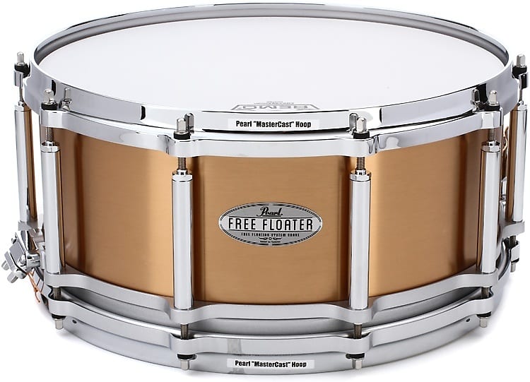 Pearl Free Floater Phosphor Bronze 6.5x 14-inch Snare Drum - Natural image 1