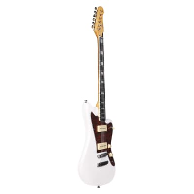 Artist Grungemaster White Electric Guitar w/ P90 Pickups & Tweed Case image 4