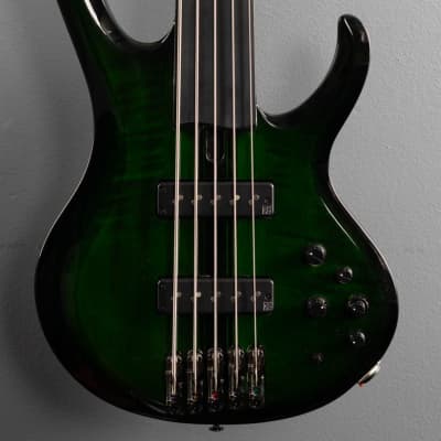 Ibanez Steve Di Giorgio SDGB1 Fretless Bass - Dark Moss Burst image 2