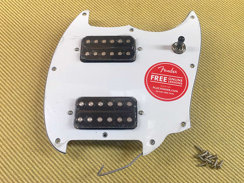 Squier By Fender Bullet Mustang Hh Pre Wired 3 Ply White Reverb 8583